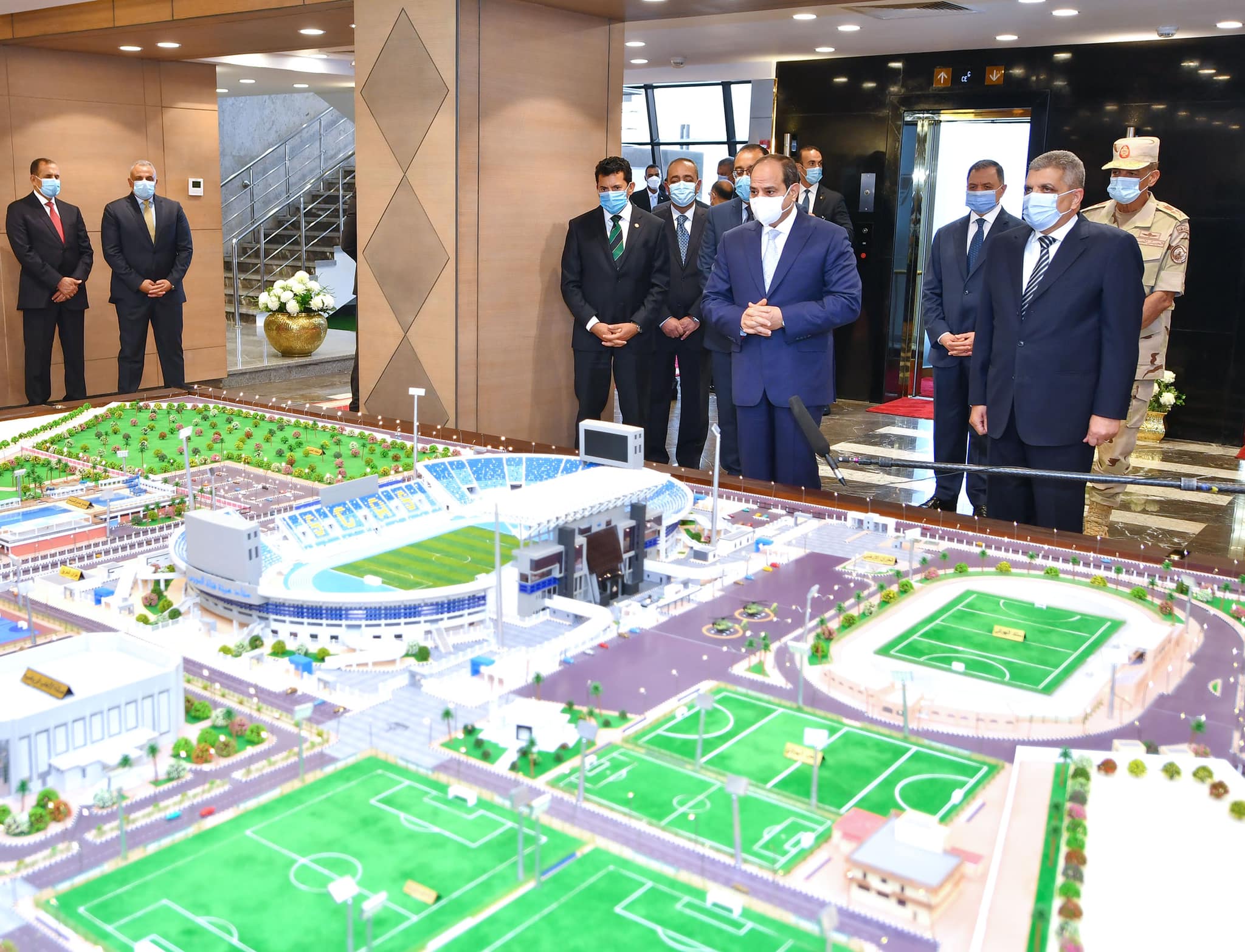 President Abdelfatah Elsisi inaugurates the Olympic village of Suez Canal Authority