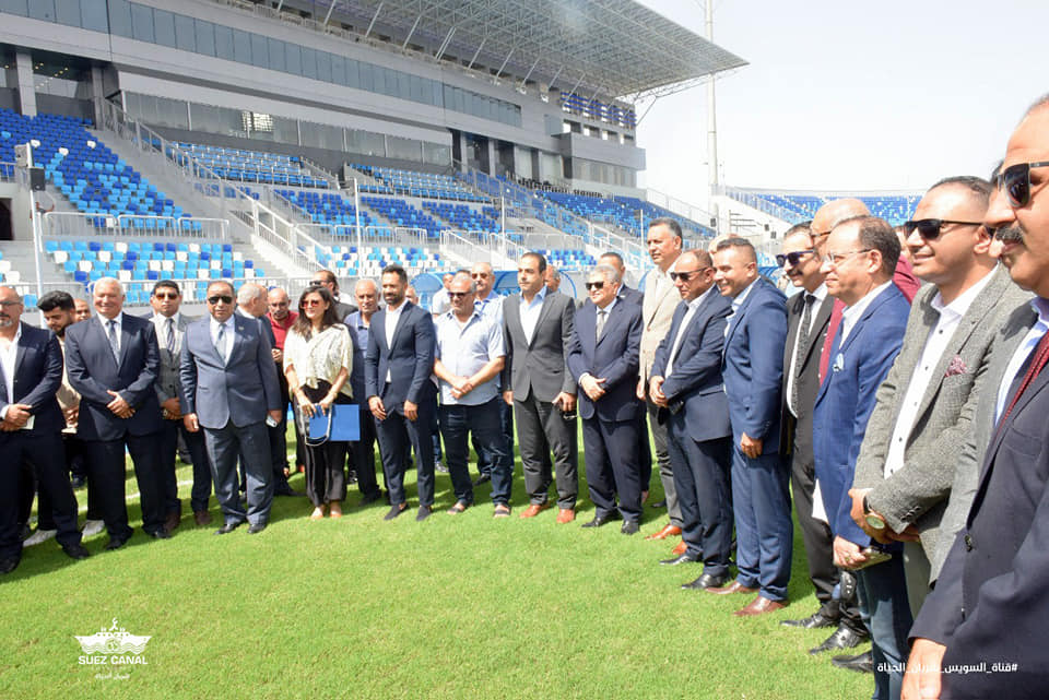 sports media figures praised the Suez Canal International Stadium During their visit to the Suez Canal