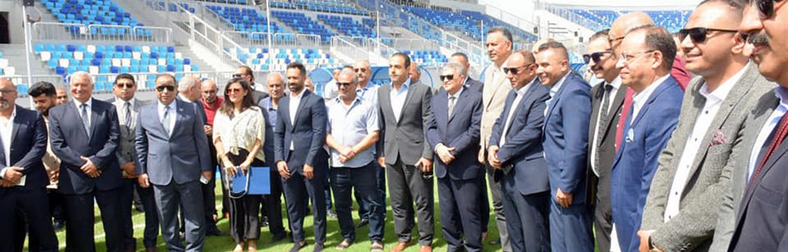 sports media figures praised the Suez Canal International Stadium During their visit to the Suez Canal